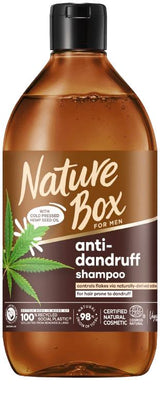 3 NATURE BOX MEN Anti Dandruff Natural Cleansing Shampoo with Hemp Oil 385ml