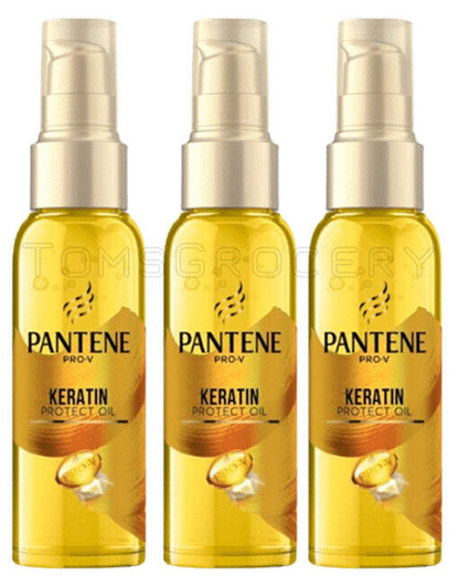 3 PANTENE PRO-V KERATIN Protect Hair Oil Softness and Shine 100ml 3.38fl oz