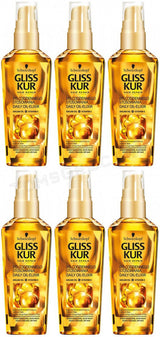 6 GLISS KUR Hair Repair Daily Hair Oil Elixir For Heavily Damaged Dry Hair 75ml
