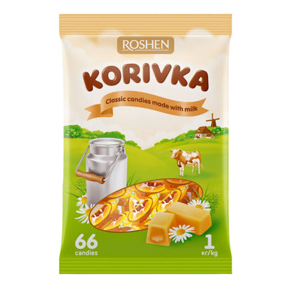 ROSHEN KORIVKA Milk Fudge Flavor Candies Party Sweets 35oz 1KG