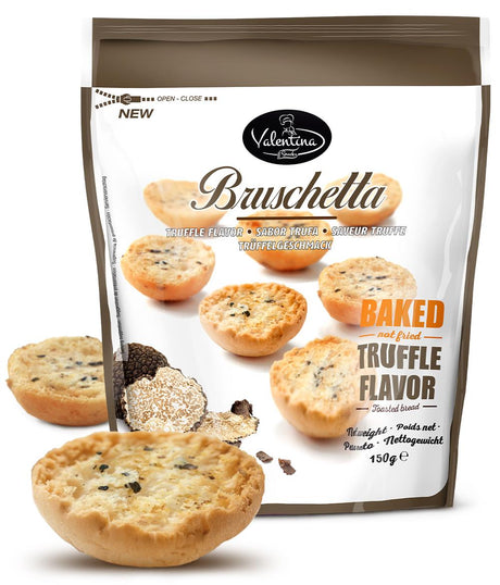 5 VALENTINA BRUSCHETTA Truffle Flavor Gourmet Baked Bread Snacks 150g 5.3oz