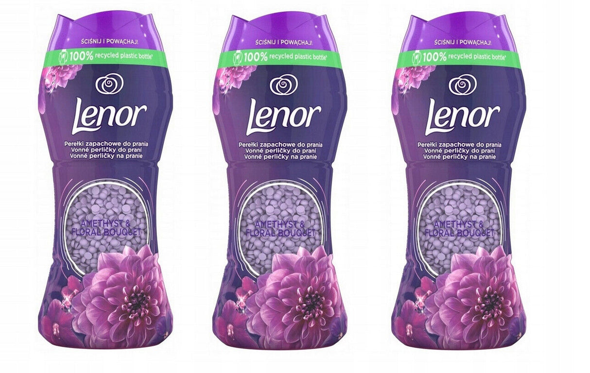 3 LENOR NON-STOP FRESHNESS AMETHYST&FLORAL BOUQUET Laundry Perfume 210g 7.4oz