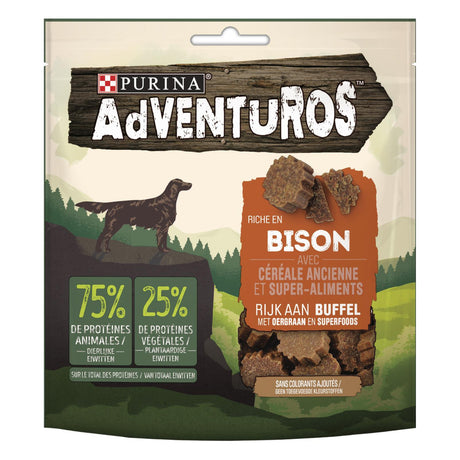 4 PURINA ADVENTUROS BISON Buffalo Superfood Dog Treats Bites 90g 3.17oz