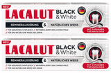 2 LACALUT BLACK & WHITE Daily Charcoal Whitening Toothpaste Made in Germany 75ml