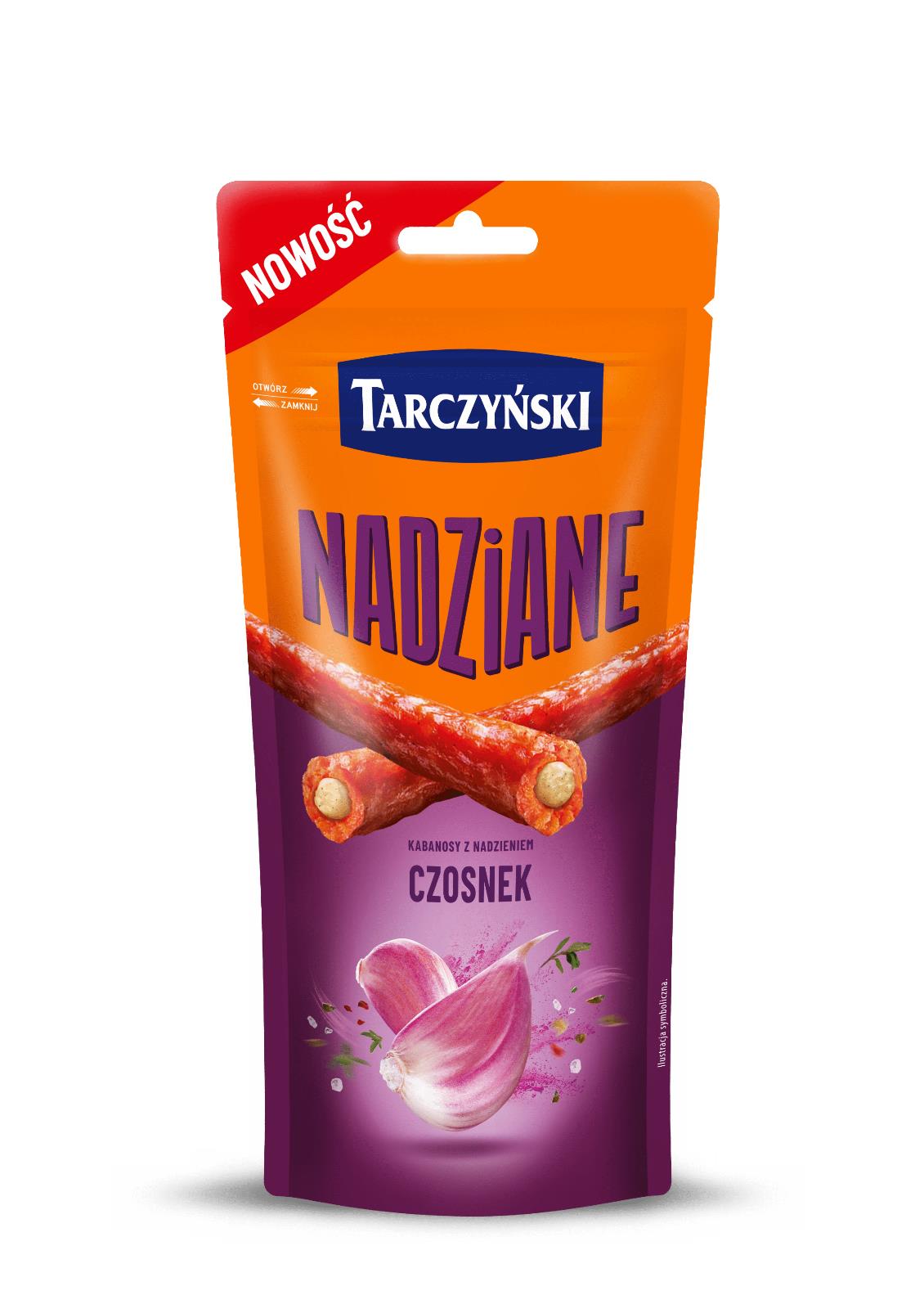 4 TARCZYNSKI NADZIANE Cabanossi Kabanos Smoked Sausages Snacks with Garlic 95g