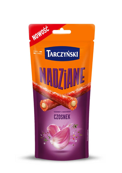 4 TARCZYNSKI NADZIANE Cabanossi Kabanos Smoked Sausages Snacks with Garlic 95g