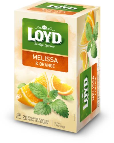 4 LOYD Melissa & Orange Flavored Herbal Tea Boxes (80 servings total)