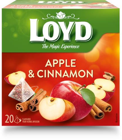 4 LOYD Apple & Cinnamon Flavored Herbal Infusion Tea Boxes (80 servings total)