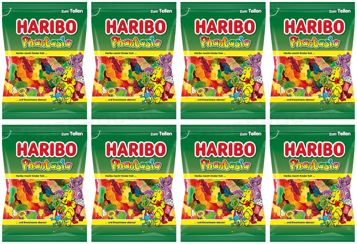 8 HARIBO PHANTASIA Fruit Flavor Assorted Shape Gummy Candy Sweets 175g 6.1oz