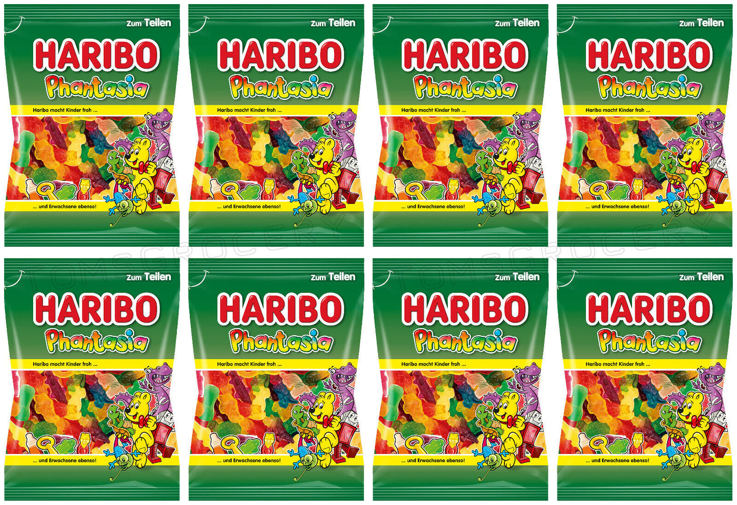 8 HARIBO PHANTASIA Fruit Flavor Assorted Shape Gummy Candy Sweets 175g 6.1oz