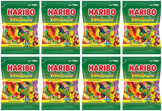 8 HARIBO PHANTASIA Fruit Flavor Assorted Shape Gummy Candy Sweets 175g 6.1oz