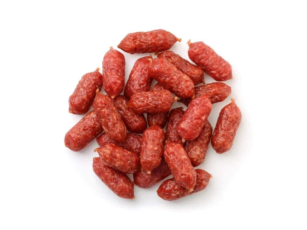 2 DORA Cured Mini Beef Sausages Meat Snacks Preservative Free 150g 5.3oz