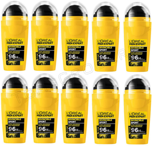 10 L'OREAL MEN EXPERT Invincible Sport XXL Roll On 96h Anti-Perspirant Deodorant