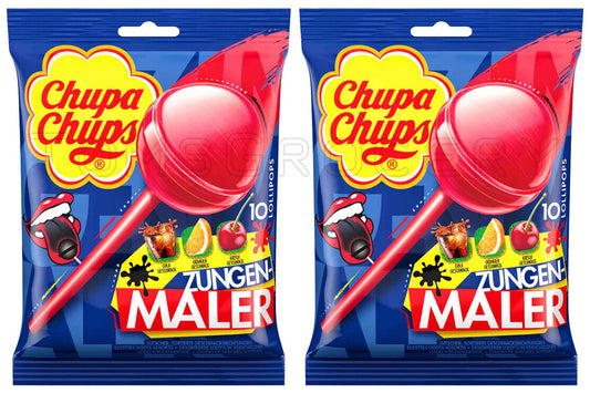 2 CHUPA CHUPS Tongue Painter Assorted Lollipops Party Sweets Candy 120g 4.2oz