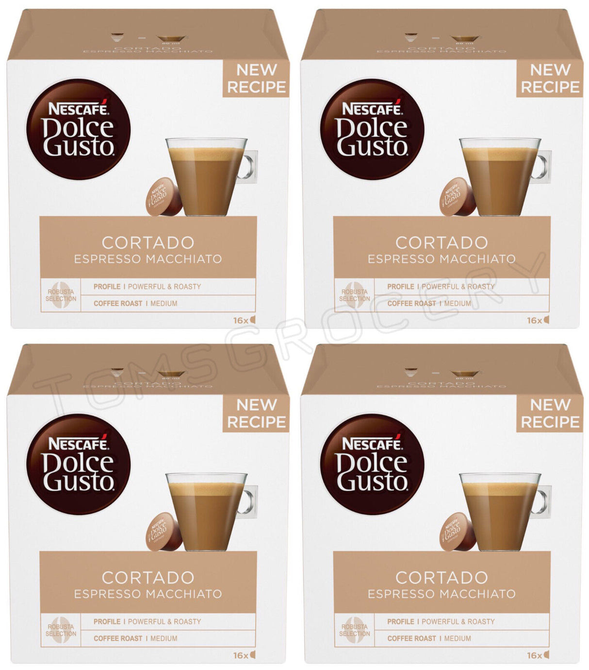 4 NESCAFE CORTADO Espresso Macchiato Boxes Dolce Gusto Instant Coffee Capsules