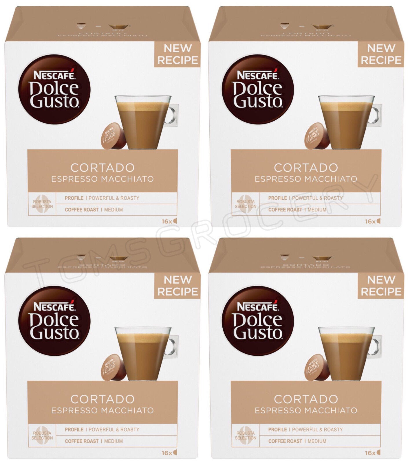 4 NESCAFE CORTADO Espresso Macchiato Boxes Dolce Gusto Instant Coffee Capsules