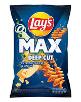 5 LAYS MAX Deep Cut Extreme Cheese & Onion Flavor Potato Chips 120g 4.2oz