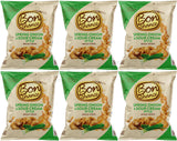 6 BON CHANCE SPRING ONION & SOUR CREAM Flavor Baked Bread Crisps Snacks 120g