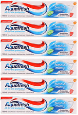 6 AQUAFRESH FRESH & MINTY All in One Protection Family Toothpaste 100ml