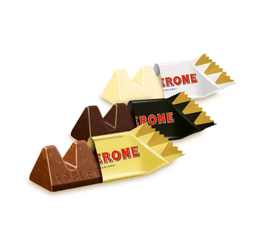 3 TOBLERONE Tiny Assorted White Milk & Dark Chocolate Chocolate Bites 248g 8.8oz