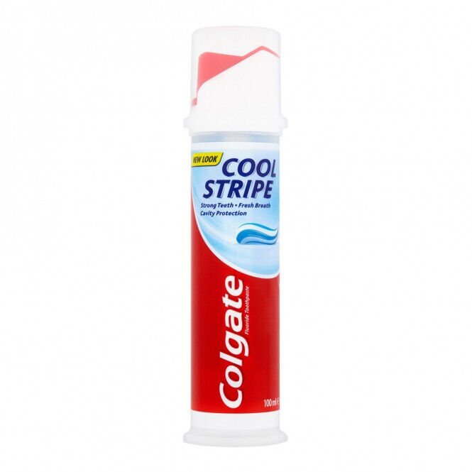 2 COLGATE COOL STRIPE Cavity Protection Pump Toothpaste 100ml 3.4fl. oz