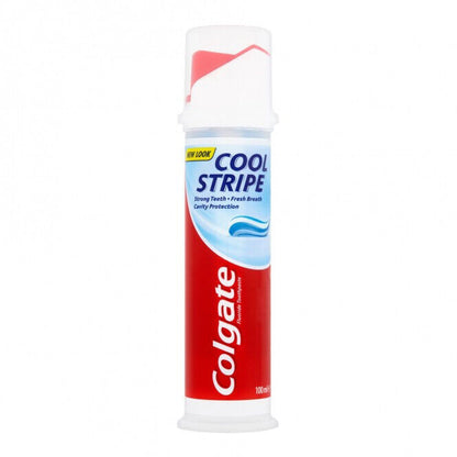 5 COLGATE COOL STRIPE Cavity Protection Pump Toothpaste 100ml 3.4fl. oz