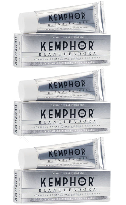 3 KEMPHOR 1918 BLANQUEADORA Whitening Toothpaste 75ml 2.5fl. oz