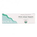3 RADIUS Mint Aloe Neem Organic Daily Toothpaste for Sensitive Teeth 85g 3oz