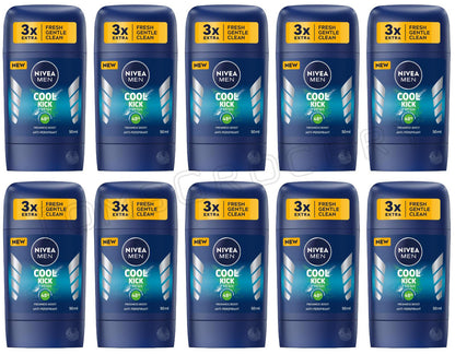 10 NIVEA MEN COOL KICK Antiperspirant 48h Protection Freshness Boost Sticks