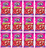 12 FINI STRAWBERRY Bites Gummy Candy Cream Filled Mini Tubes Party Sweets 90g