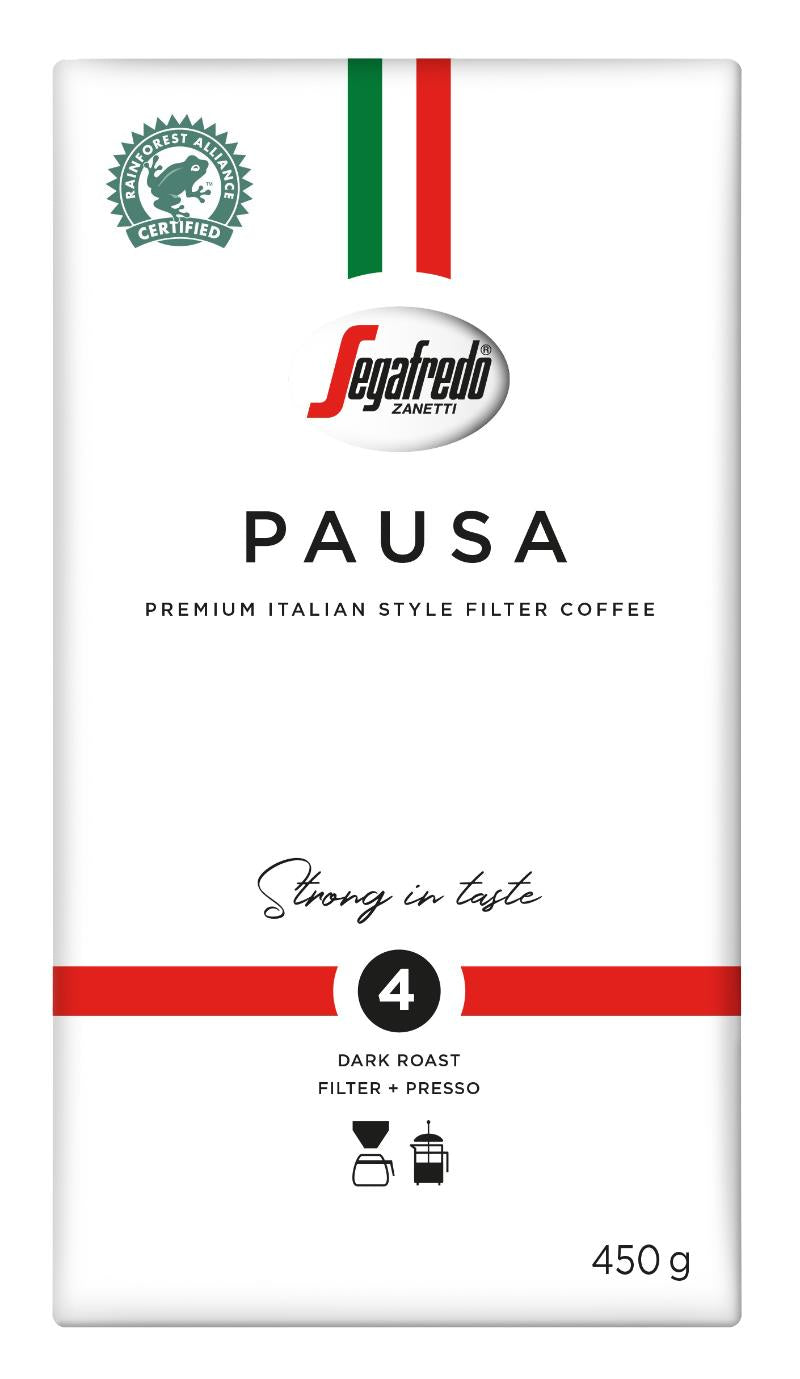 3 SEGAFREDO PAUSA Premium Italian Style Filter Coffee 450g 16oz