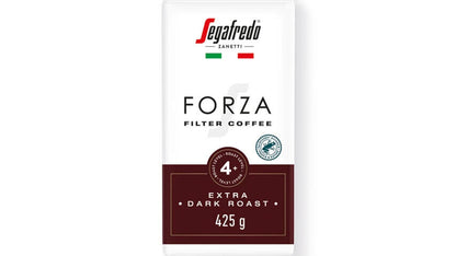 3 SEGAFREDO FORZA Premium Italian Style Filter Coffee Extra Dark Roast 425g 15oz