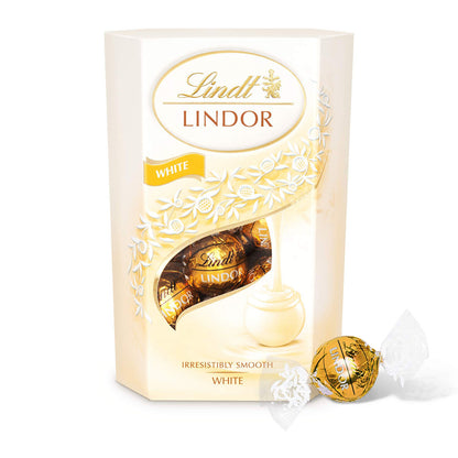 3 LINDT LINDOR White Chocolate Balls with Cream Filling Made in Swiss 200g