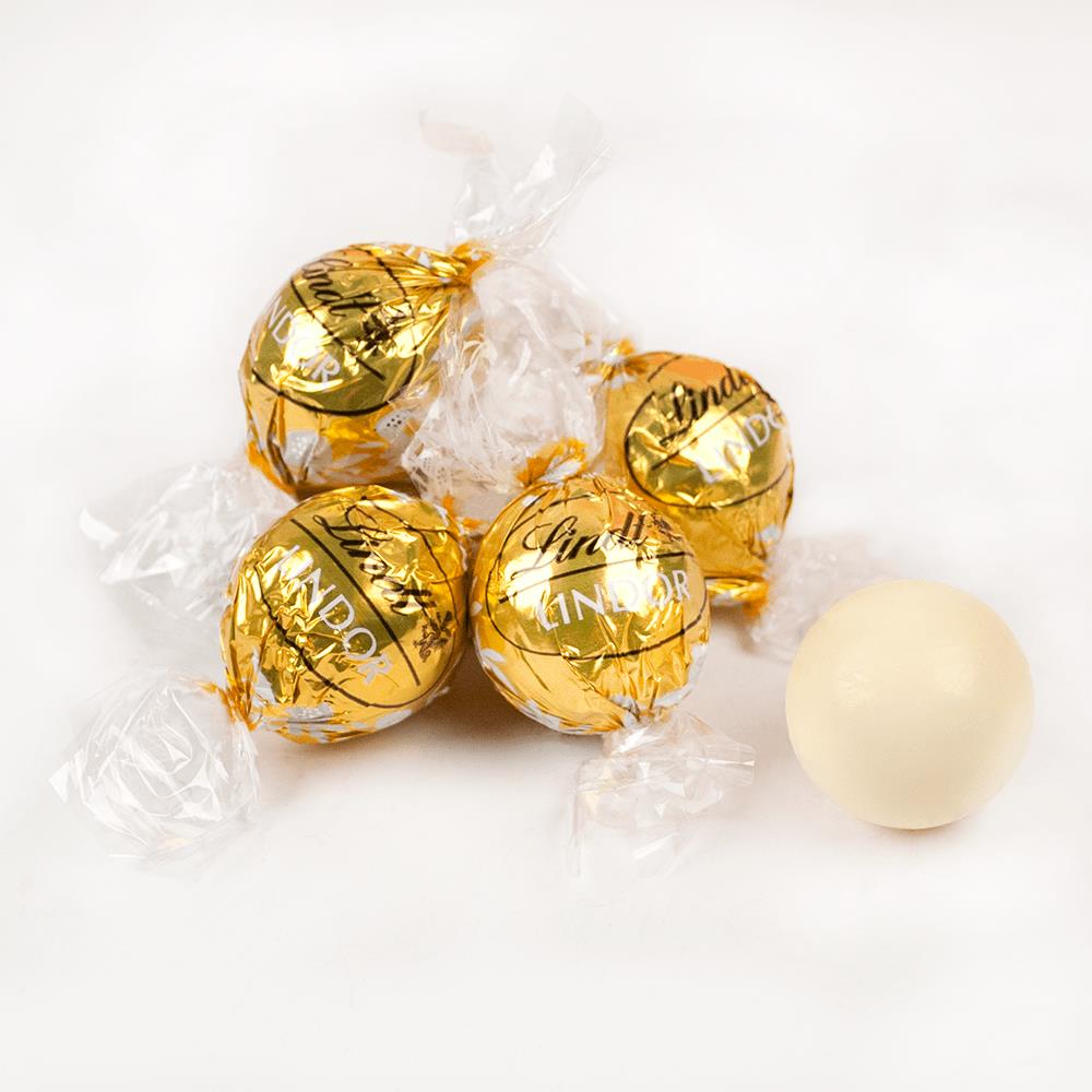 3 LINDT LINDOR White Chocolate Candy Balls with Cream Filling 200g