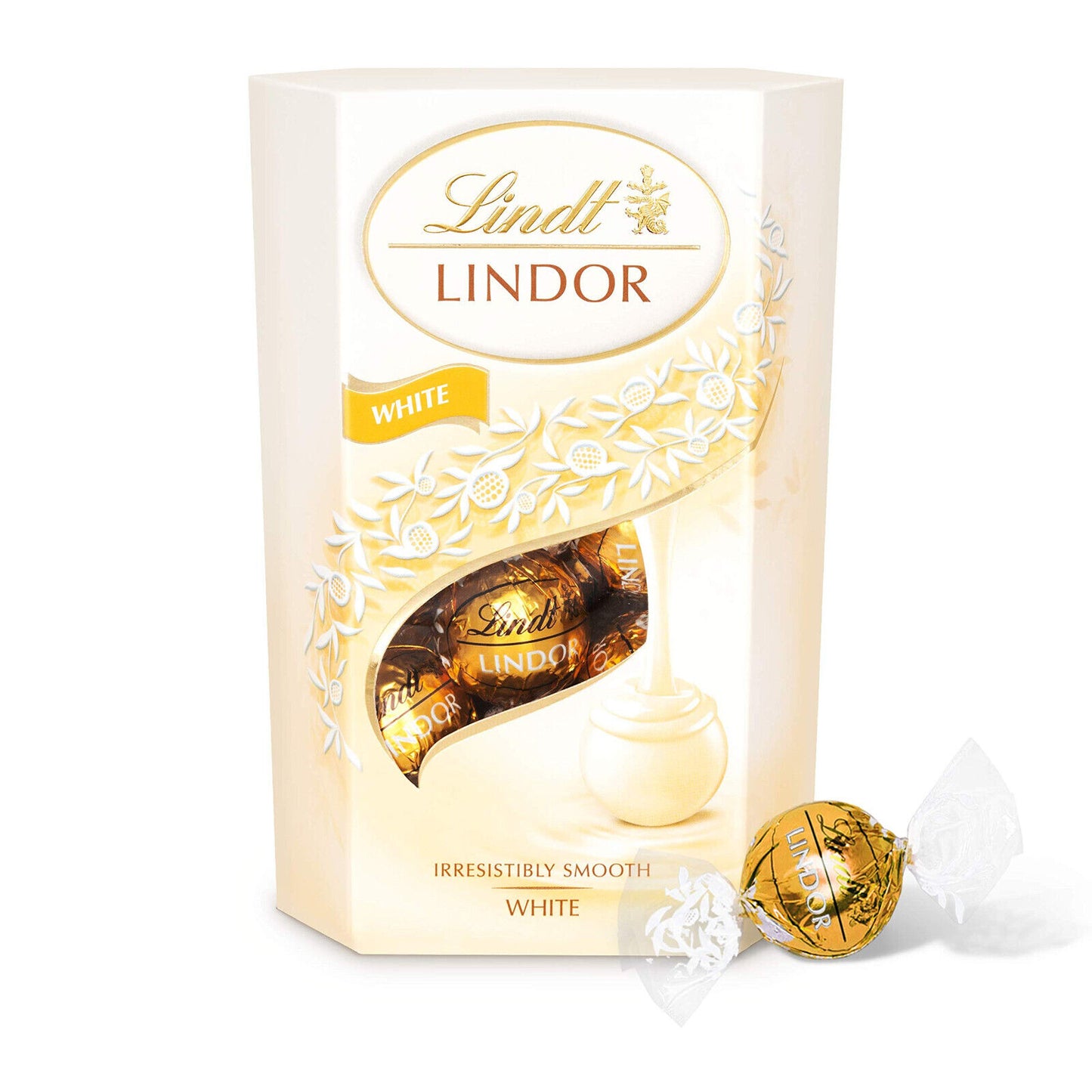 3 LINDT LINDOR White Chocolate Balls with Cream Filling Made in Swiss 200g