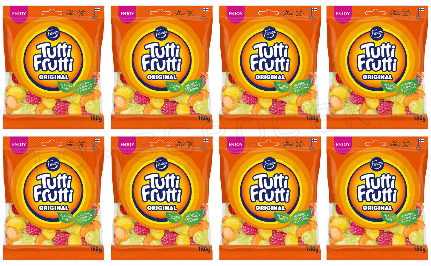 8 FAZER TUTTI FRUTTI Original Fruit Flavor Gummy Candy Party Sweets 180g 6.3oz