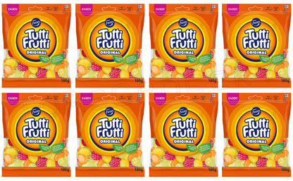 8 FAZER TUTTI FRUTTI Original Fruit Flavor Gummy Candy Party Sweets 180g 6.3oz