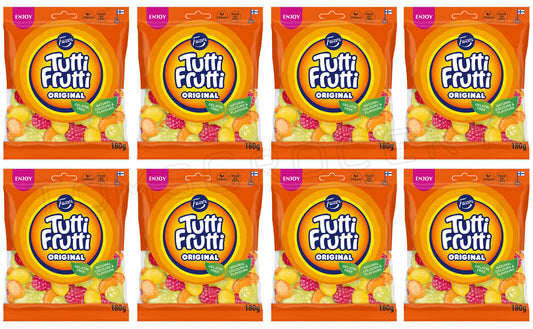 8 FAZER TUTTI FRUTTI Original Fruit Flavor Gummy Candy Party Sweets 180g 6.3oz