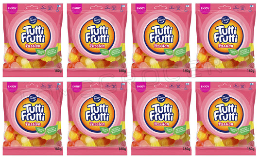 8 FAZER TUTTI FRUTTI Passion Fruit Flavor Gummy Candy Party Sweets 180g 6.3oz