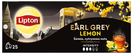 8 LIPTON EARL GREY LEMON Flavor Black Tea Infusion Boxes (200 servings total)