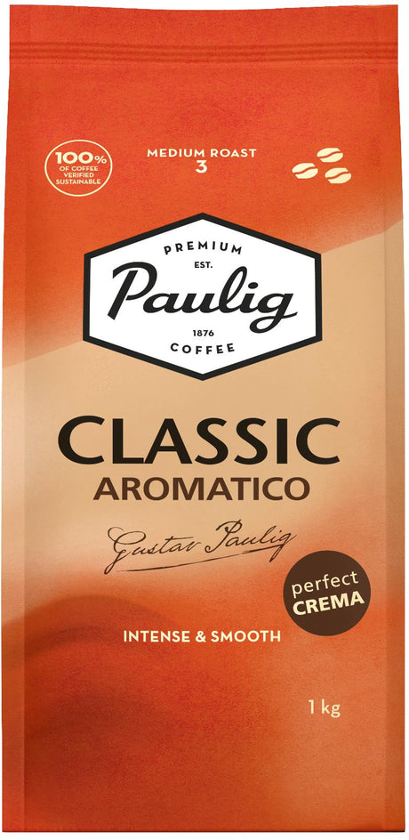 PAULIG CLASSIC AROMATICO Intense & Smooth Medium Roast Coffee Beans 1kg 35oz