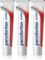 3 PARODONTAX WHITENING Daily Toothpaste Helps Stop Bleeding Gums 75ml