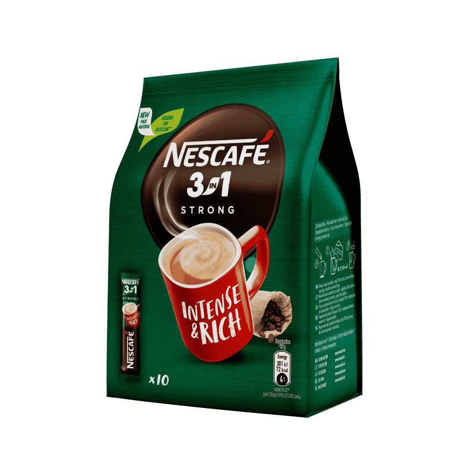10 BAGS NESCAFE STRONG 3in1 Instant Coffee 170g 6oz (100 servings total)