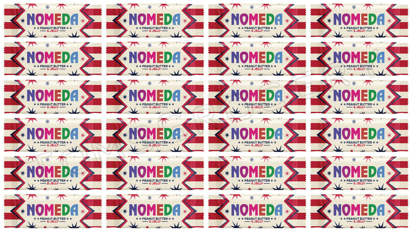 24 NOMEDA PEANUT BUTTER JELLY Chocolate Candy Bars NEW 40g 1.4oz