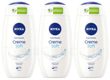 3 NIVEA CREME SOFT Care Shower Cream with Almond Oil & Mild Scent Bottles 250ml