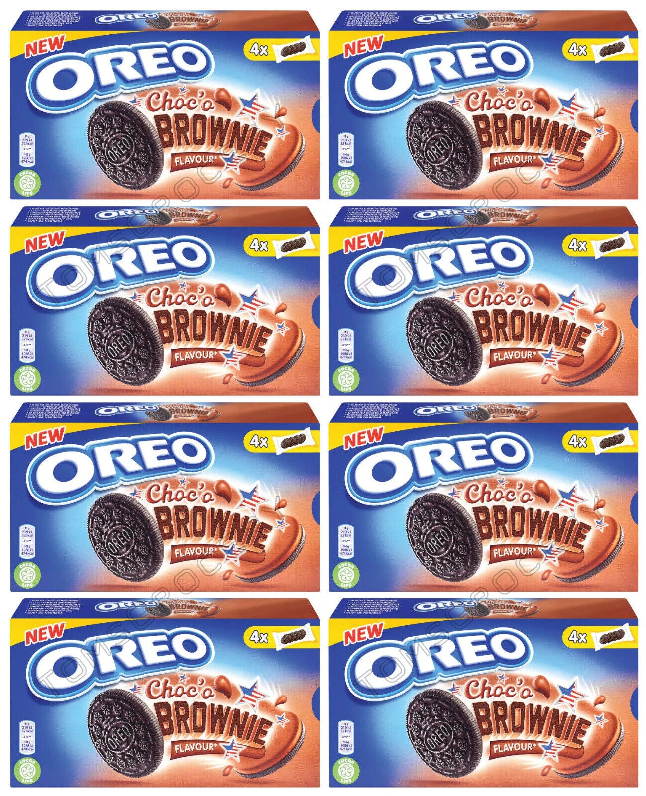 8 OREO CHOCO BROWNIE Flavor Sandwich Cookies Bisquits Snacks 176g 6.2oz