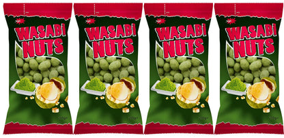 4 BAGS WASABI NUTS Crunchy Spicy Coated Peanuts Beer Snacks 200g 7oz