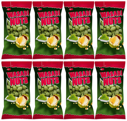 8 WASABI NUTS Crunchy Spicy Coated Peanuts Beer Snacks 200g 7oz