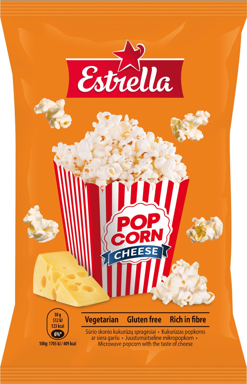 8 BAGS ESTRELLA Microwave Pop Corn Bundle Party Snacks 90g 3.2oz