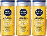 3 NIVEA MEN ACTIVE ENERGY Revitalizing Shower Gel with Caffeine 250ml